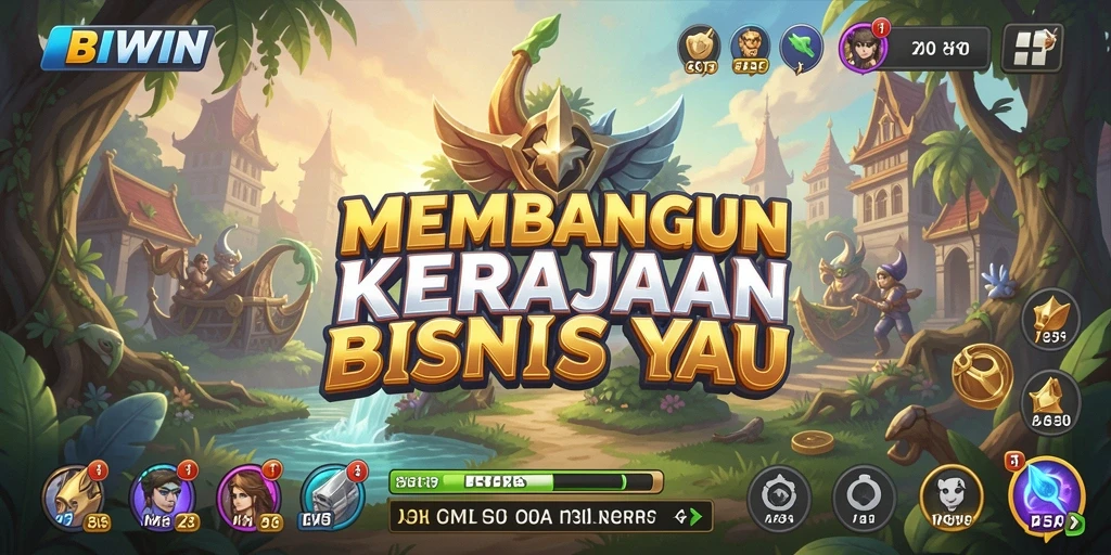 Tampilan gameplay <strong>BIWIN</strong> menampilkan strategi cerdas dalam membangun bisnis.