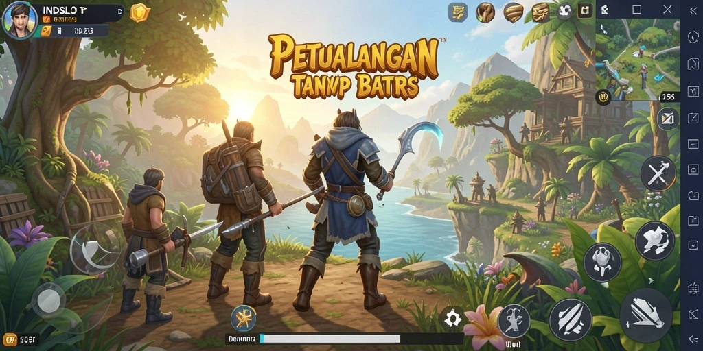 Tampilan gameplay INDSLOT yang menampilkan petualangan seru di dunia terbuka.