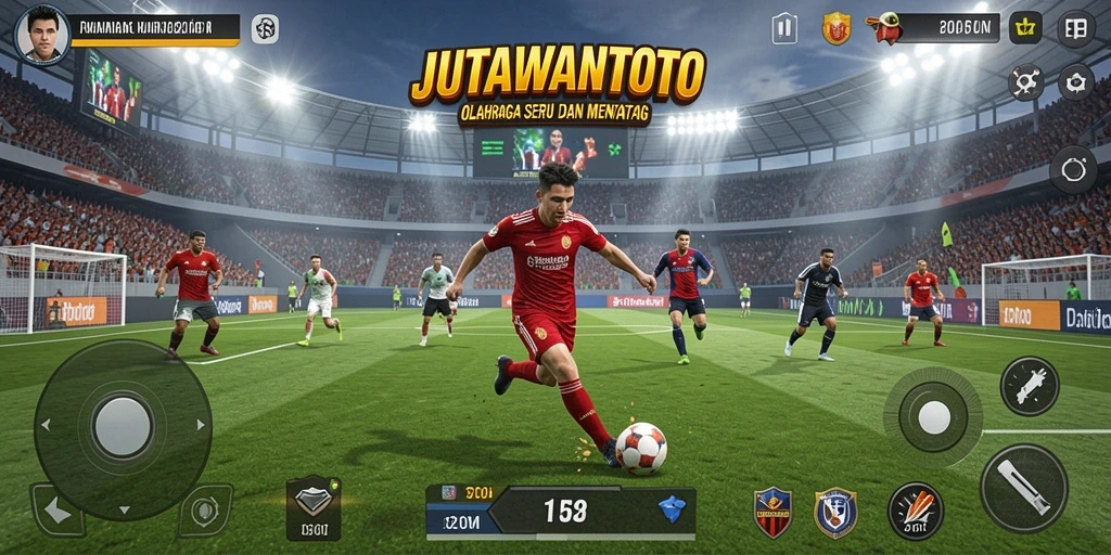 Gameplay seru JUTAWANTOTO yang menampilkan aksi olahraga langsung.