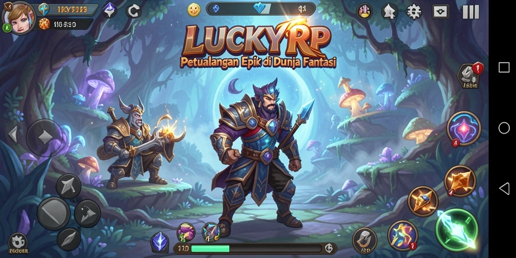 Tampilan gameplay RPG LUCKYRP yang seru dan penuh warna.