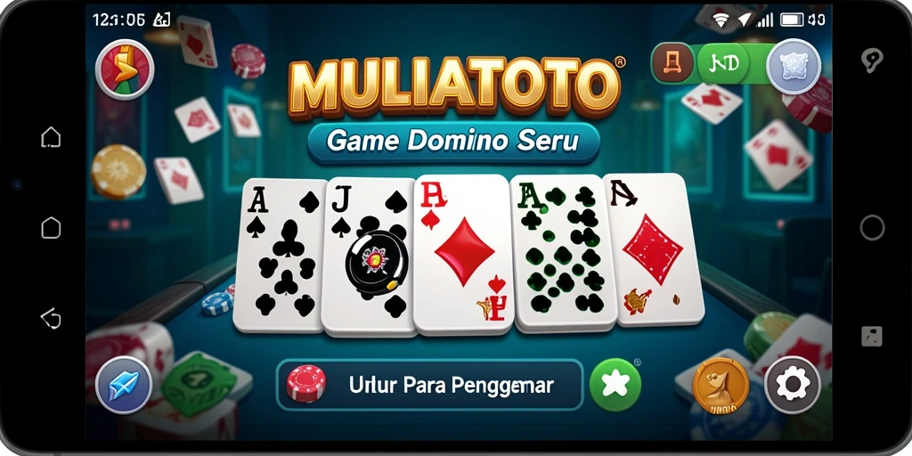 Tampilan dinamis gameplay domino dalam MULIATOTO.