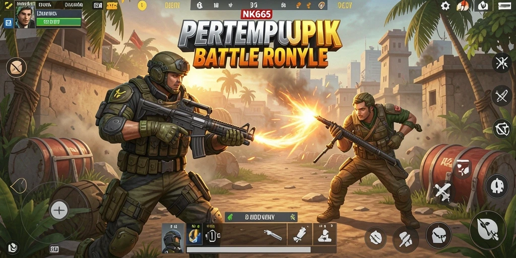 Screenshot menampilkan pertempuran seru dalam NK666 dengan gameplay yang memukau.