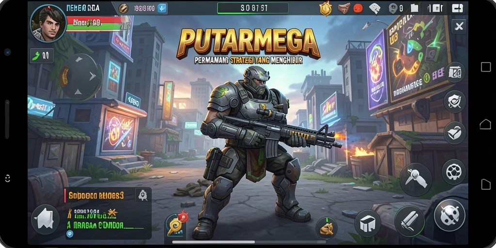 Tampilan gameplay menarik dari PUTARMEGA yang menampilkan strategi.