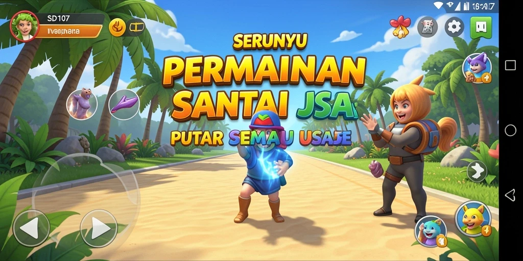 Tampilan gameplay SD107 yang seru dan penuh warna.