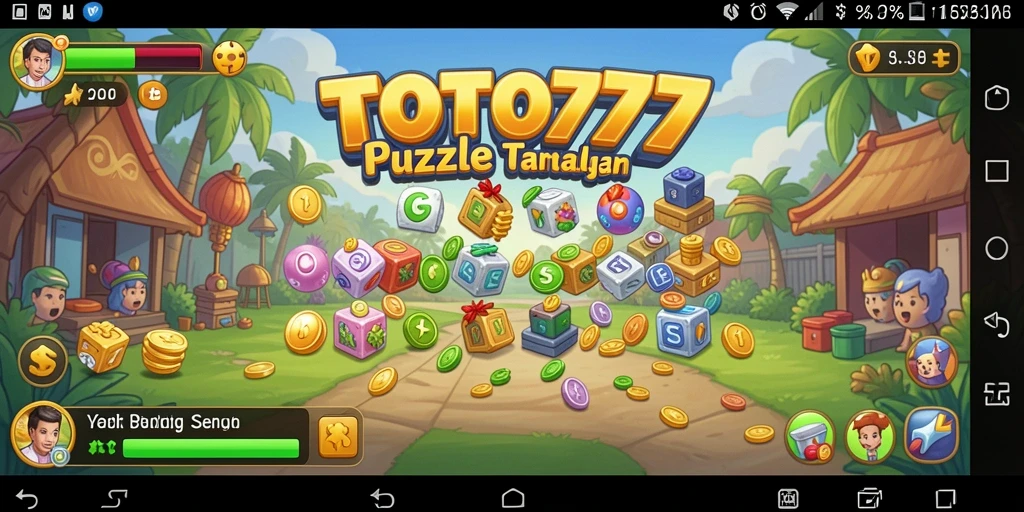 Screenshot gameplay TOTO777 menampilkan tantangan puzzle yang seru.