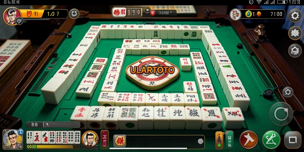 Tampilan gameplay ULARTOTO menunjukkan keseruan bermain Mahjong.