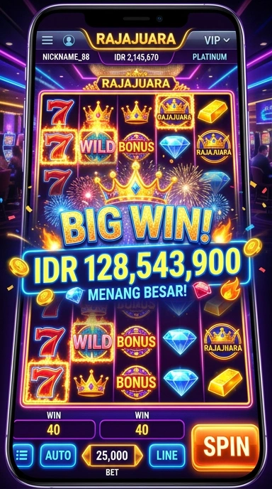 Tampilan antarmuka rajajuara yang sederhana dan efektif.
