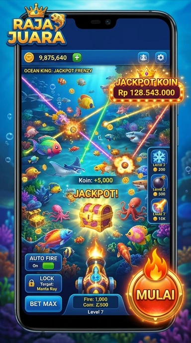 Screenshot aplikasi rajajuara yang menunjukkan berbagai kategori aplikasi.